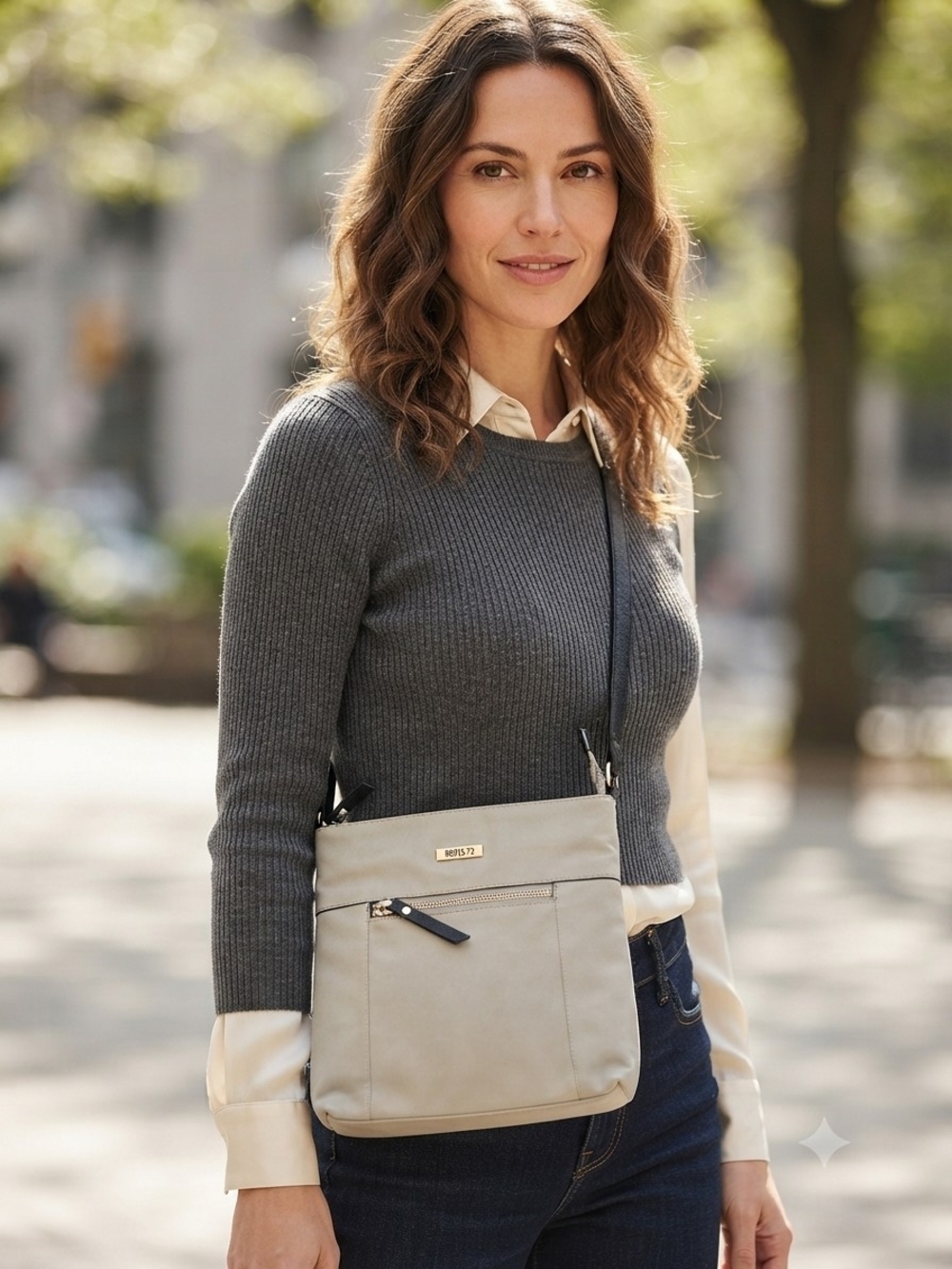 Roots 73 Taupecrossbody Bag